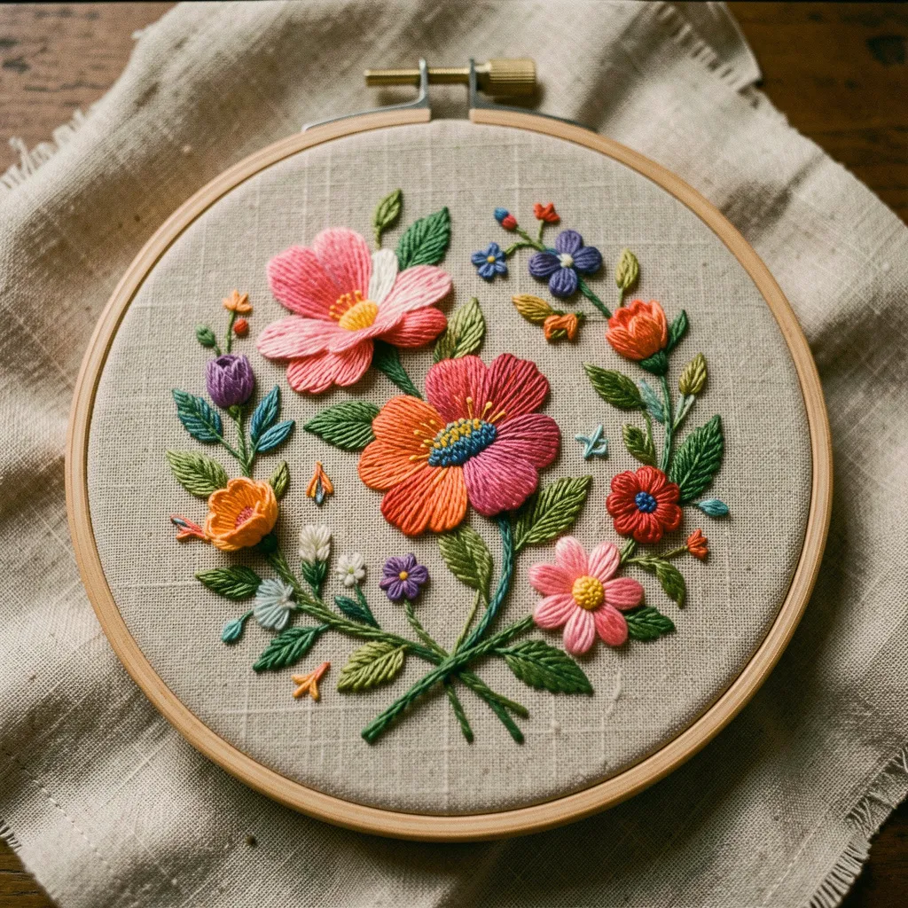 Franse knoop borduurwerk techniek