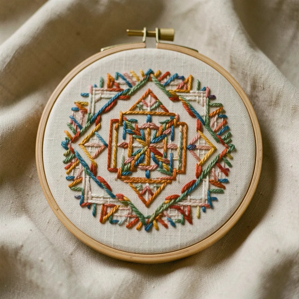 Franse knoop detail weergave